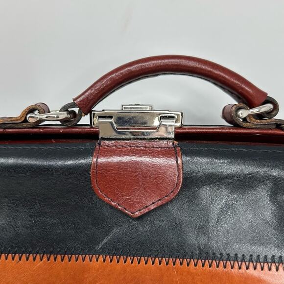 Mutsaeks Netherlands Designer Briefcase Bag - LEATHER Color Block - Picture 2 of 12